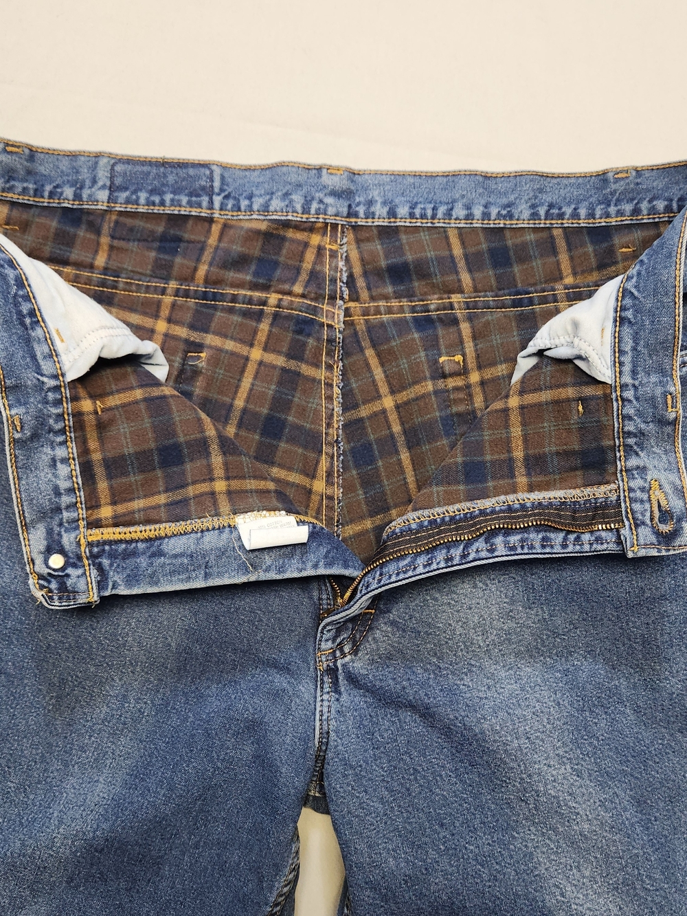 Vintage Wear Guard Flannel Lined Jeans Mens 40x34 Blue Denim 1980's Made in USA